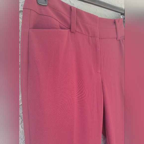 New York & Company x Seven Ave red modern fit pants size 2 Tall - Picture 3 of 9